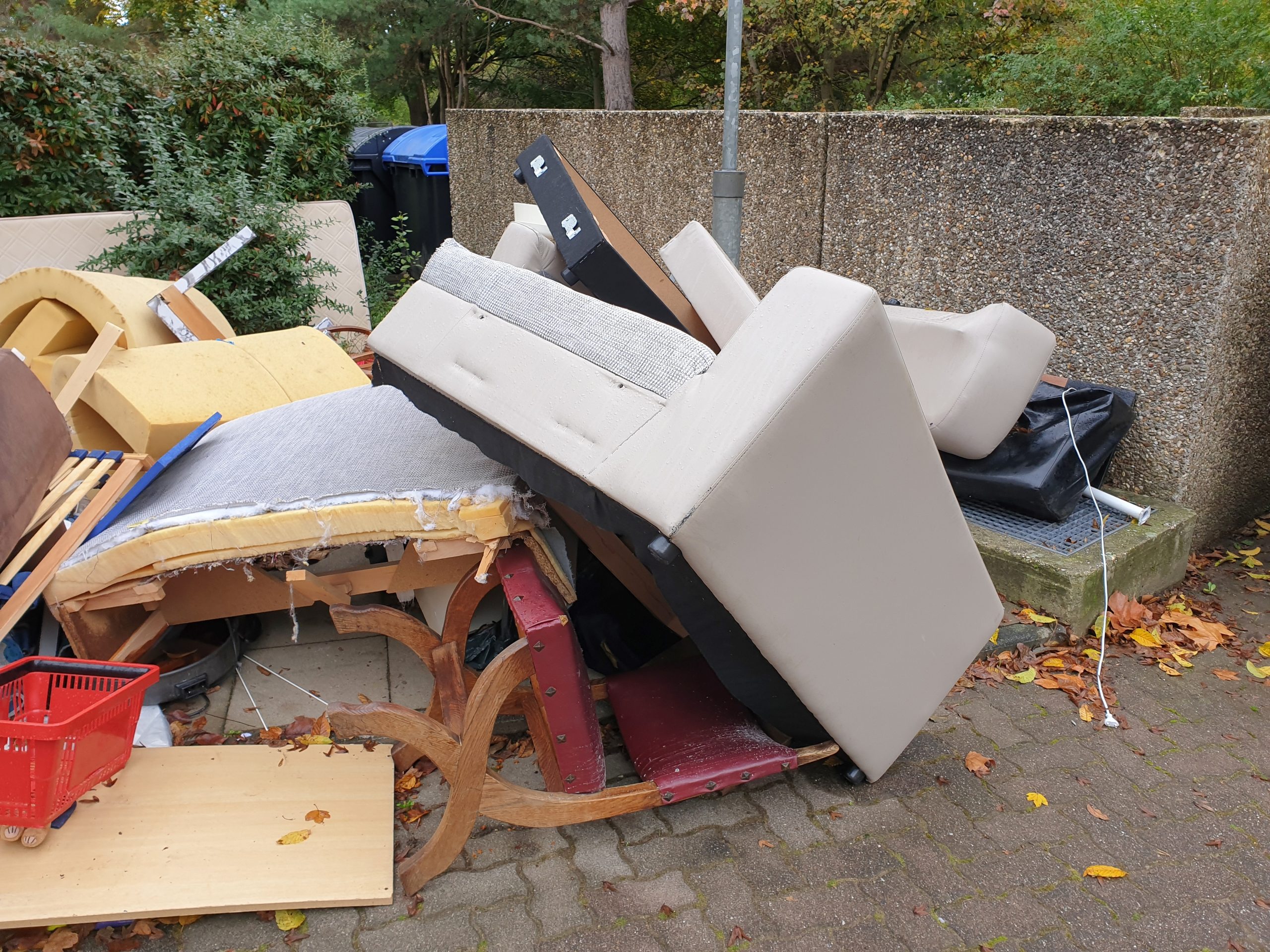 Bulky waste, garbage, and unnecessary furniture piled on the streets, highlighting the need for professional property cleanout and junk removal services.